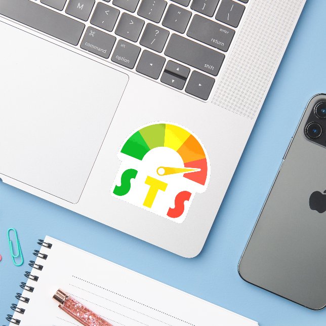 Sticker Logo de SpecterTech Studio Bright EMF Meter (Ordinateur portable avec iPhone)