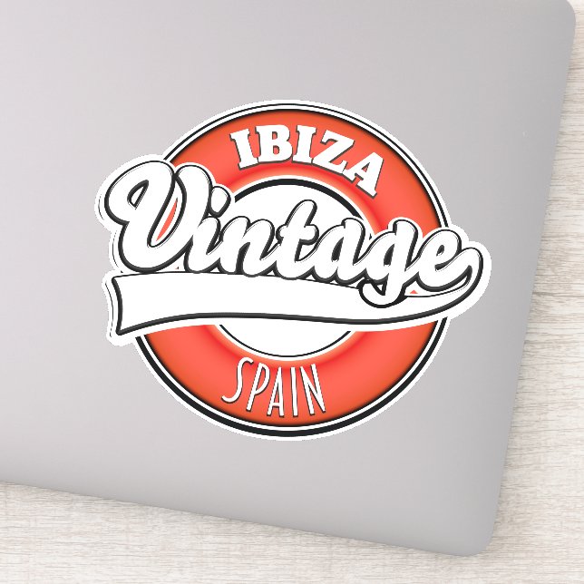 Sticker Logo de style vintage d'Ibiza Espagne (Détail)