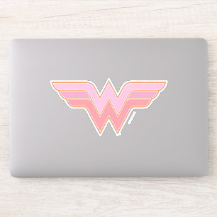 Sticker Logo de Wonwoman Pink and Orange Mesh