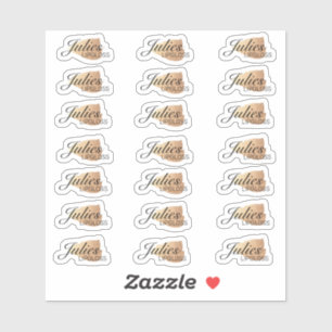 Sticker Logo d'emballage en or simple Gloss Lip