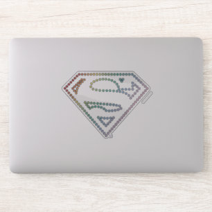 Sticker Logo d'ensemble d'arc-en-ciel de Supergirl