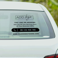 Logo d'entreprise Fenêtre de voiture promotionnell