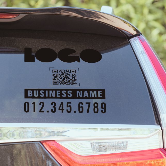 Sticker Logo d'entreprise QR sur vitre de voiture carré Vi (Créateur téléchargé)