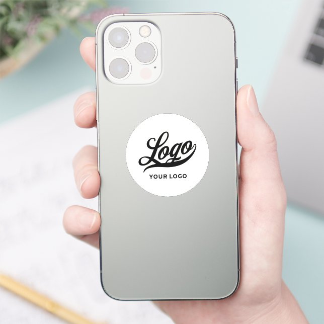 Sticker Logo d'entreprise sur Hors White Circle Téléphone  (Téléphone)