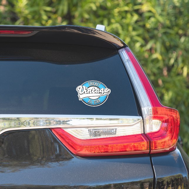 Sticker Logo des vedettes vintage de Cricket (Côté voiture)