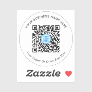 Sticker Logo du code QR d'entreprise promotionnel