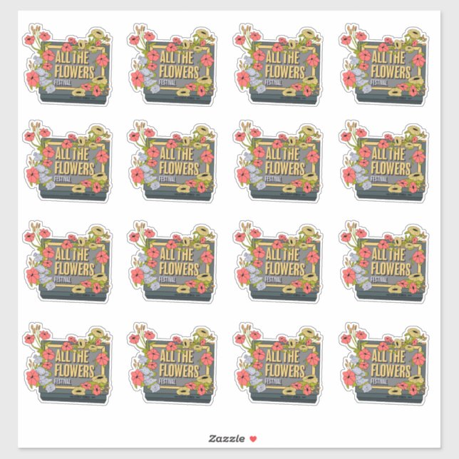Sticker Logo du Festival Toutes les Fleurs (Feuille)