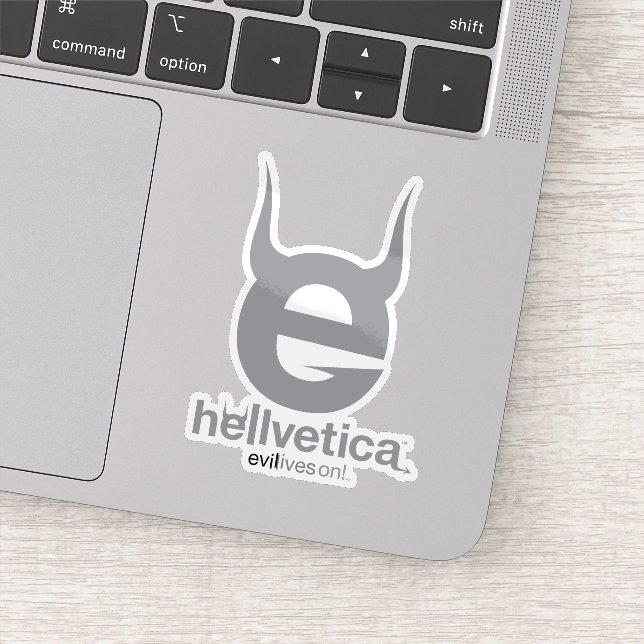 Sticker logo « e » maléfique NOIR (Détail)