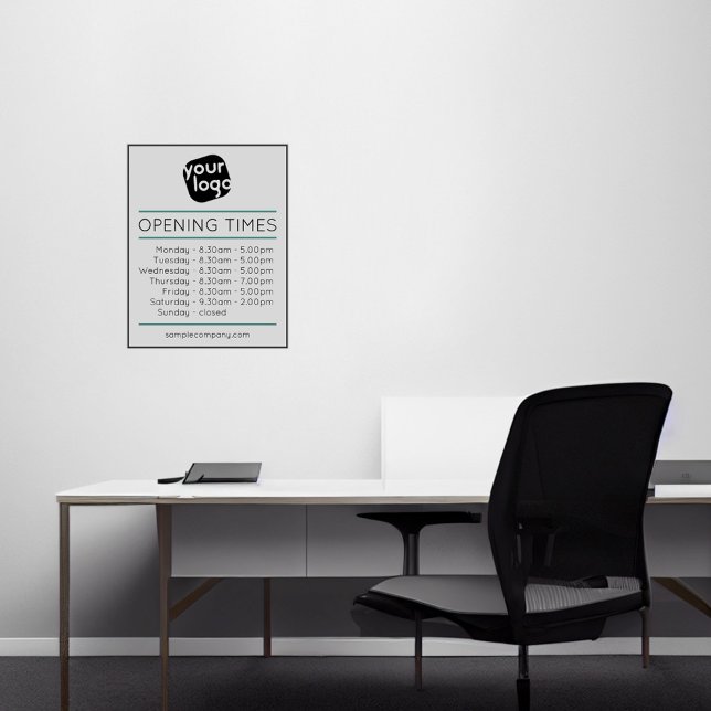 Sticker Logo Et Texte Personnalisables Heures D'Ouverture  (Créateur téléchargé)