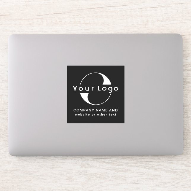 Sticker Logo et texte sur Vinyl carré Ordinateur portable  (Ordinateur)
