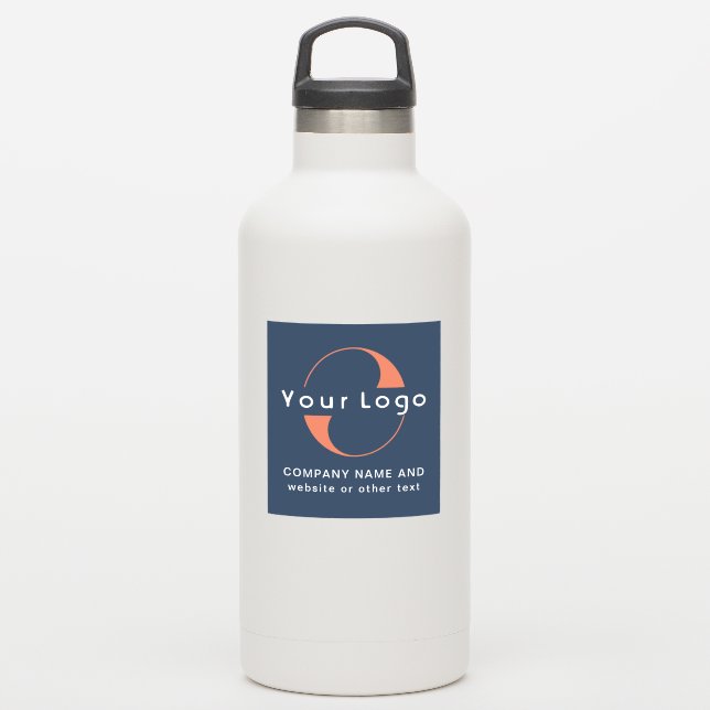 Sticker Logo et texte sur Vinyl carré Water Bottle Busines (Gourde)