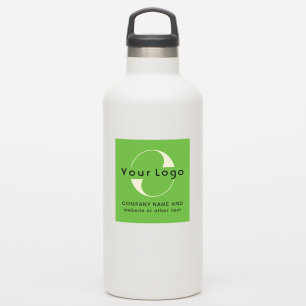 Sticker Logo et texte sur Vinyl carré Water Bottle Busines