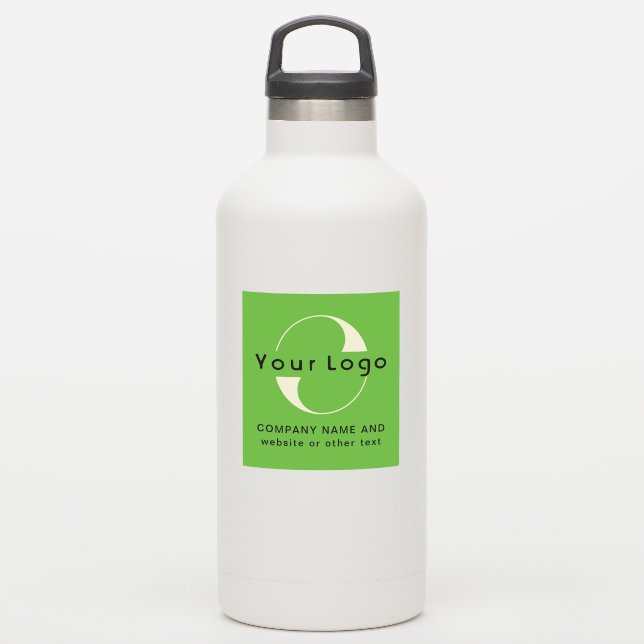 Sticker Logo et texte sur Vinyl carré Water Bottle Busines (Gourde)
