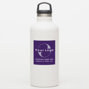Sticker Logo et texte sur Vinyl carré Water Bottle Busines