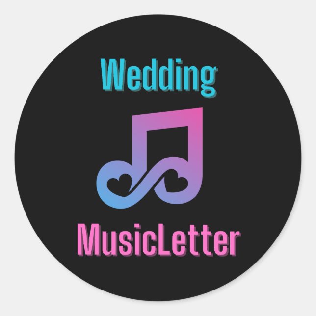 Sticker Logo mariage MusicLetter (Devant)
