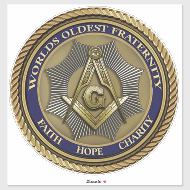 Sticker Logo Mason Commande Masonic authentique (Feuille)