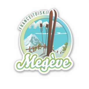 Sticker Logo Megève france ski