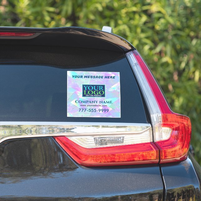 Sticker Logo, Message, Promo d'entreprise, Conception Irid (Côté voiture)
