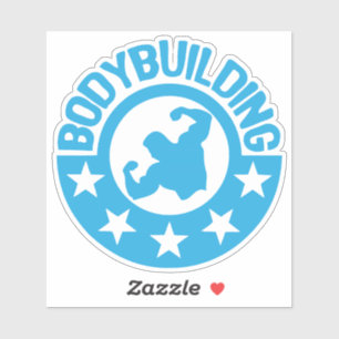 Sticker logo musculation bodybuilding 11 etoile