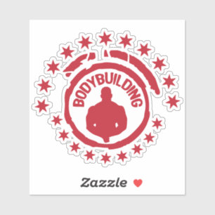 Sticker logo musculation bodybuilding 13 etoile