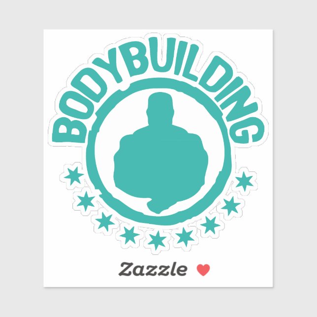 Sticker logo musculation bodybuilding 14 etoile (Feuille)