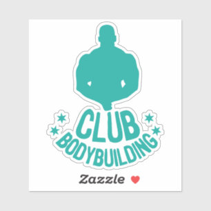 Sticker logo musculation bodybuilding 15 etoile