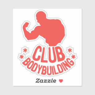 Sticker logo musculation bodybuilding 16 etoile