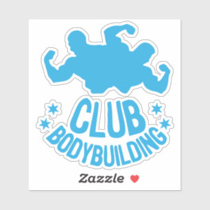 Sticker logo musculation bodybuilding 17 etoile