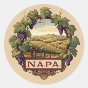 Sticker Logo Napa Grapes