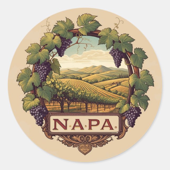 Sticker Logo Napa Grapes (Devant)