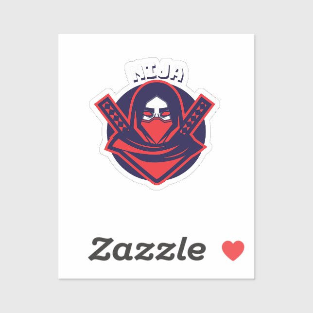 Sticker Logo Ninja – Emblème de Guerrier Audacieux (Feuille)
