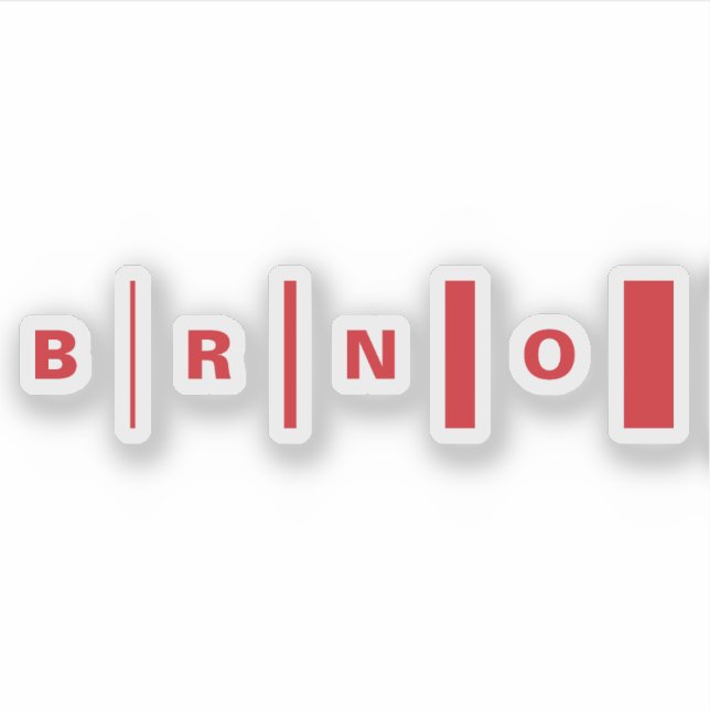 Sticker Logo officiel de Brno, République Tchèque (Devant)