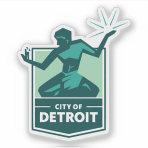 Sticker Logo officiel de Detroit, Michigan, USA