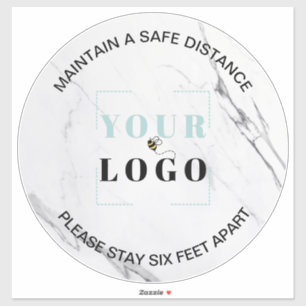 Sticker Logo Personnalisé Marbre De Sol De Six Pieds