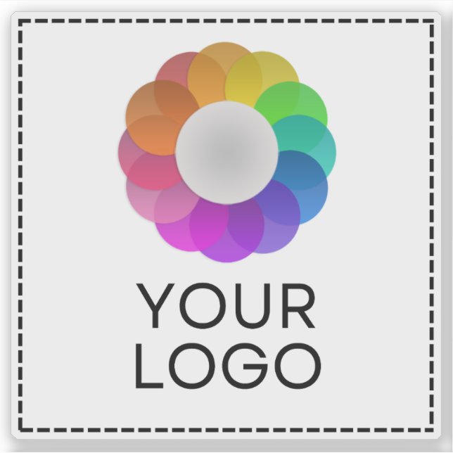 Sticker Logo personnalisé, Quantité minimum faible (Devant)