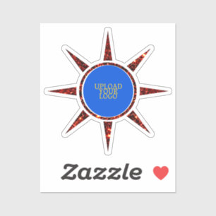 Sticker logo personnalisé soleil joyeux