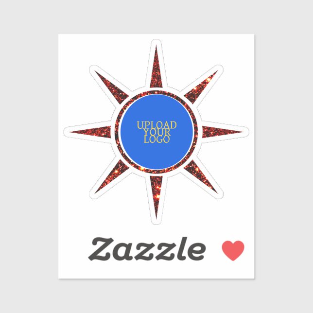 Sticker logo personnalisé soleil joyeux (Feuille)