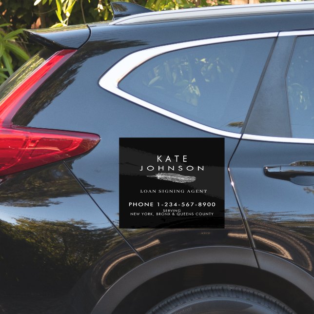 Sticker Logo Quill de l'agent de signature de notaire mini (Coté voiture)