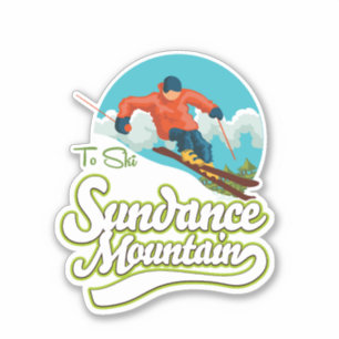 Sticker logo ski des montagnes Sundance