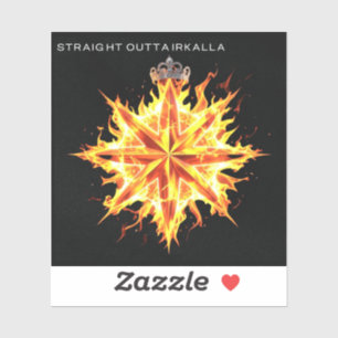 Sticker Logo Straight Outta Irkalla/Couronne étoile d'Inan