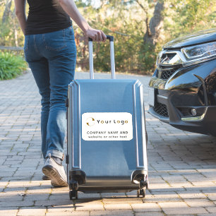 Sticker Logo sur le rectangle blanc éteint Business Vinyl 