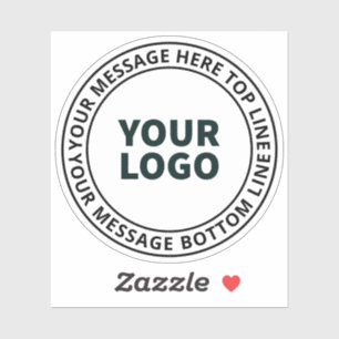 Sticker Logo téléchargé + Texte circulaire modifiable