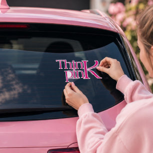 Sticker Logo typographique moderne et audacieux Think Pink