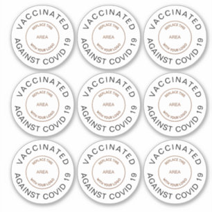 Sticker Logo Vacciné Contre Covid 19 Employé