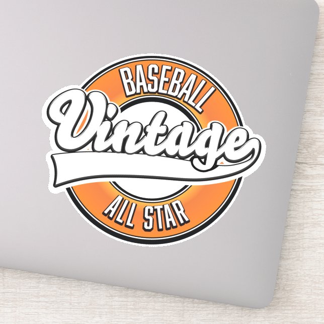 Sticker Logo vintage de baseball. (Détail)