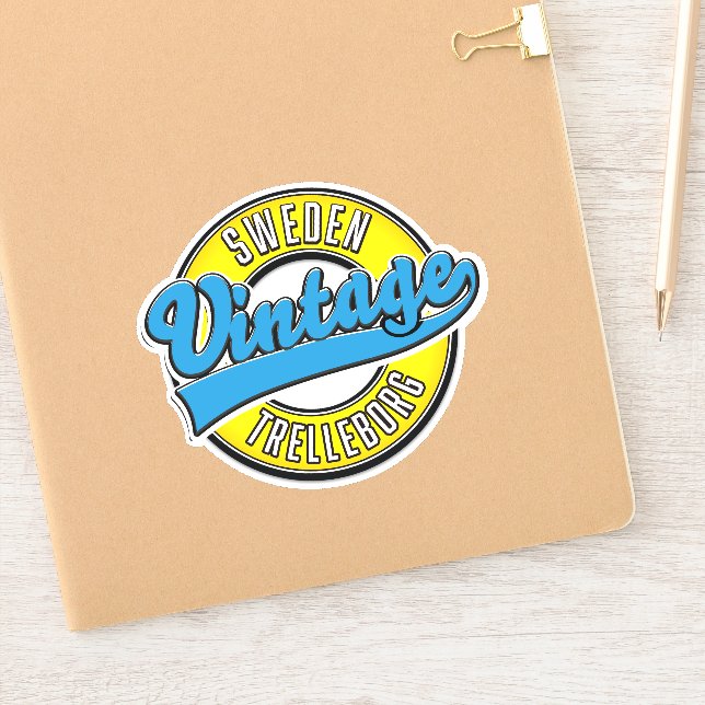 Sticker Logo vintage de Trelleborg en Suède (Carnet)