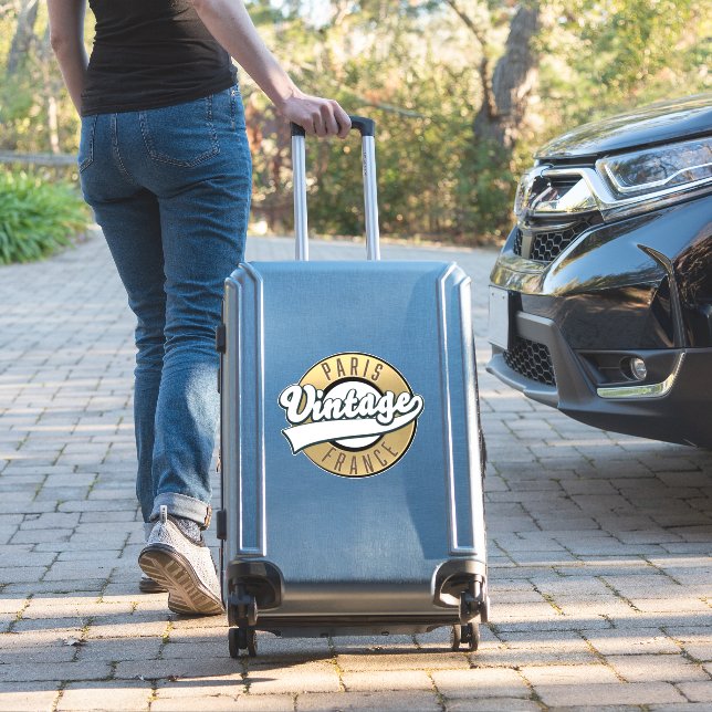 Sticker Logo vintage Paris France (Valise Insitu)