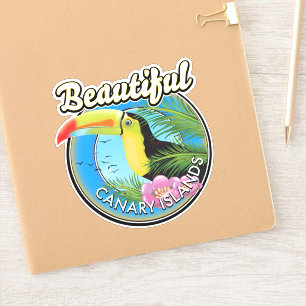 Sticker Logo vintage style des îles Canaries beau