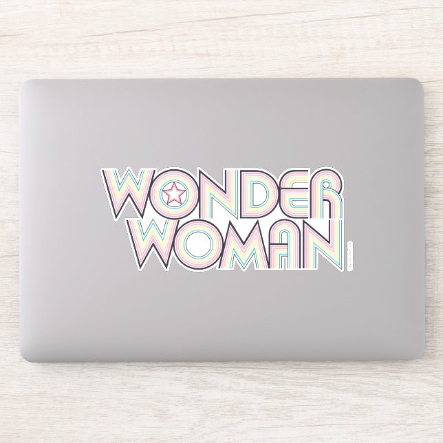 Sticker Logo Wonder Woman Rainbow (Ordinateur)
