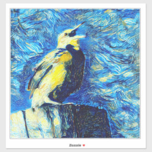 Sticker L'oiseau solitaire dans le style VanGogh